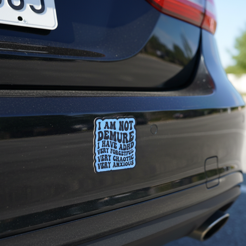 Sticker On Rear Bump of Vehicle
