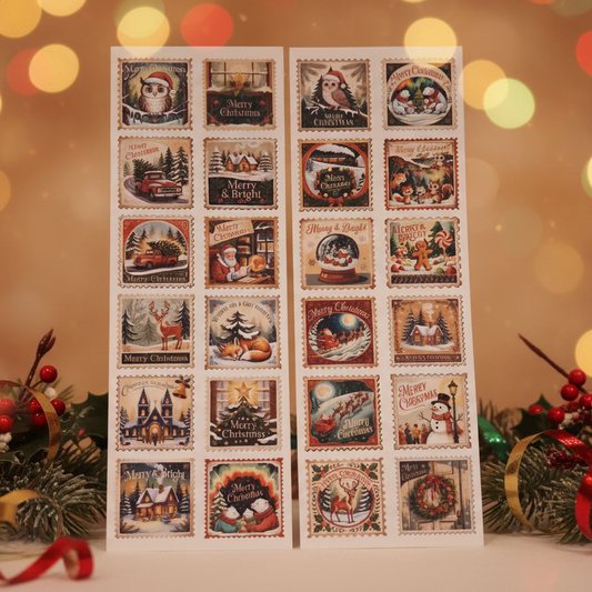 Stationery Stickers - Holiday Stamp Stickers