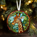 Ceramic Ornament - Looks Like Stained Glass Giraffe