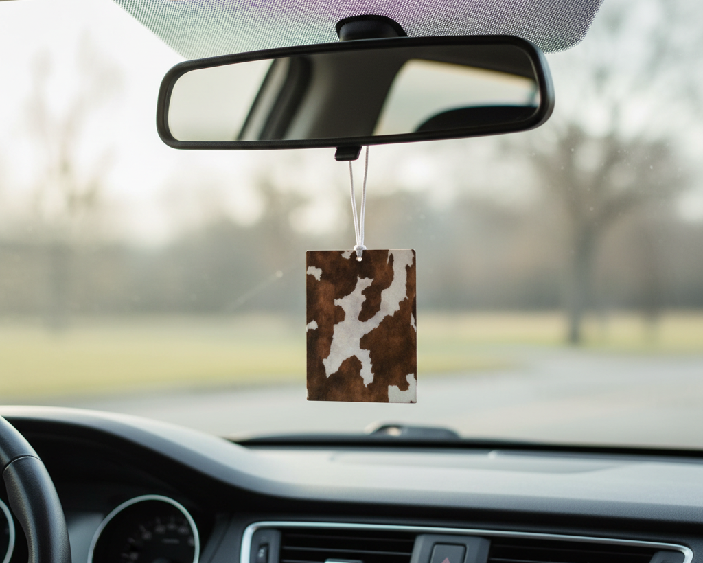 Brown and white cowhide Air Freshener
