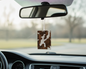 Brown and white cowhide Air Freshener